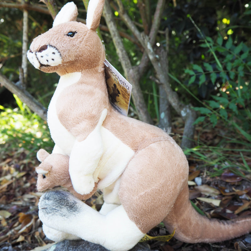 Tess - Plush Australian Kangaroo with joey Size 31cm/12″